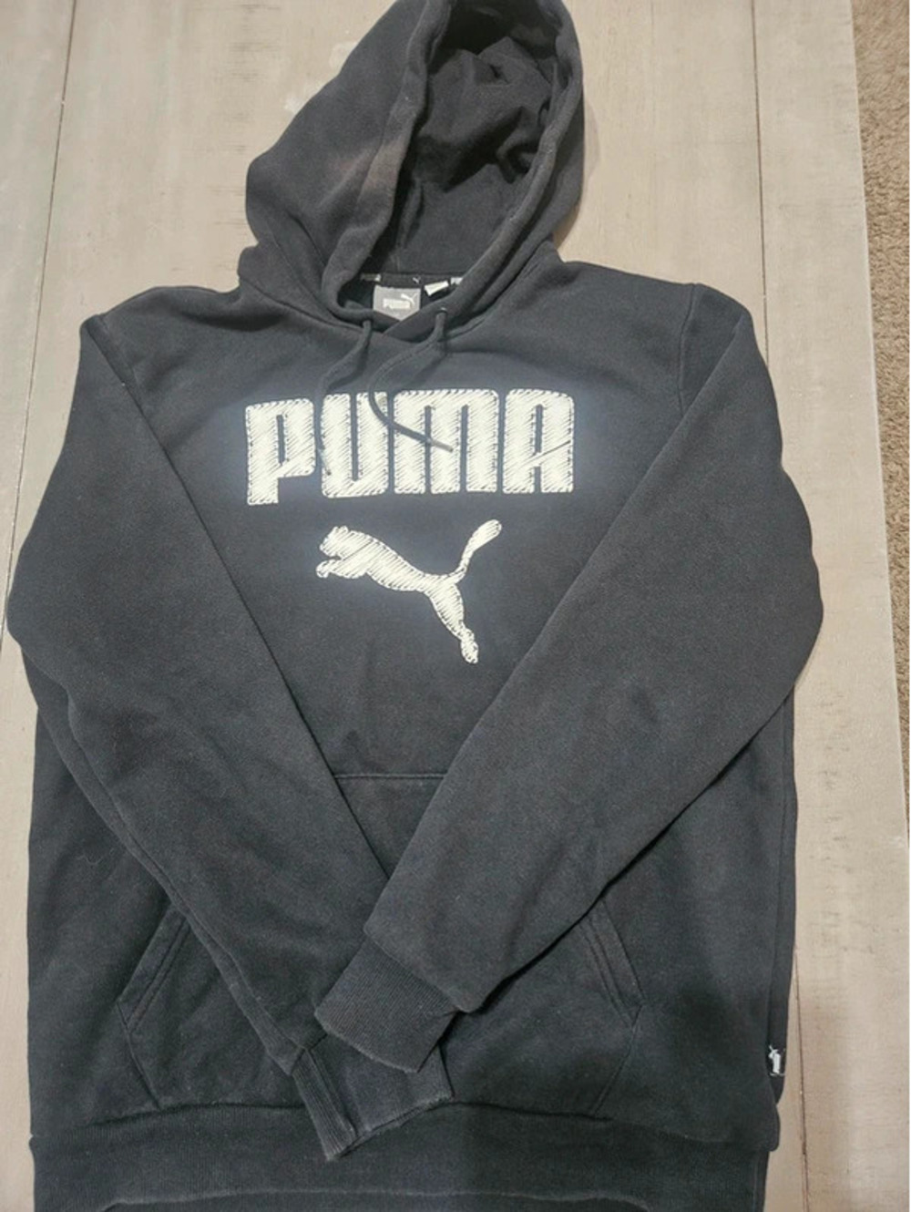 Puma Women's Medium Drawstring Black Pullover Hoodie